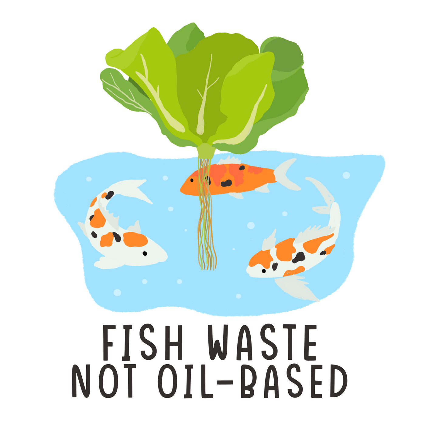 Help us spread the word! FREE "Fish Waste, Not Oil-Based" Sticker!