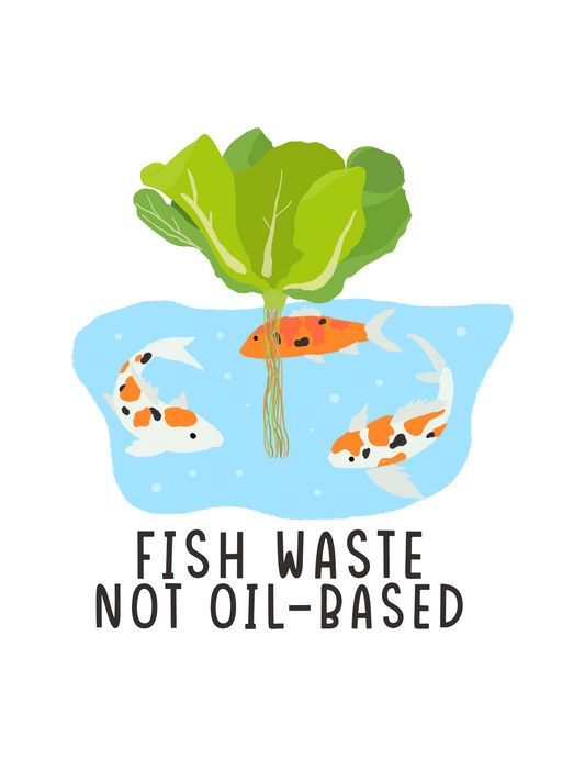 Help us spread the word! FREE "Fish Waste, Not Oil-Based" Sticker!